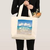 Strand-bitte lustige Zitat-Tasche Jumbo Stoffbeutel (Vorderseite (Produkt))