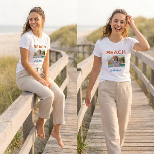 Strand Bitte Lustiges Sommer-Shirt Tropischer Stra T-Shirt