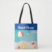 Strand Bitte Meer Sommer Strand Tasche (Vorderseite)