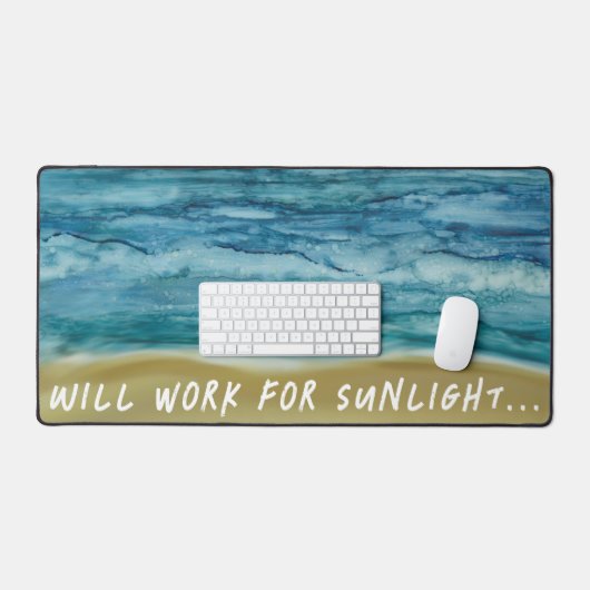 Strand Bitte melden Sie sich bei Mat Schreibtischunterlage (Tastatur & Maus)