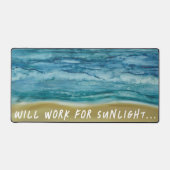 Strand Bitte melden Sie sich bei Mat Schreibtischunterlage (Vorderseite)