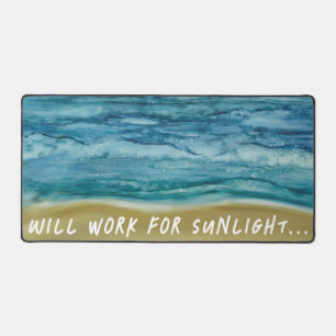 Strand Bitte melden Sie sich bei Mat Schreibtischunterlage