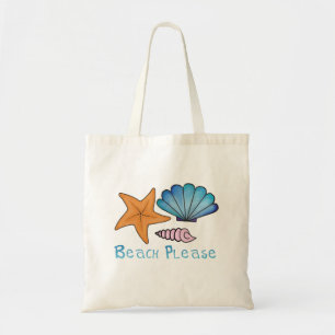 Strand bitte mit Muscheln Tragetasche