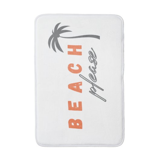 Strand bitte. Palme. Bath Mat modern Badematte (Vorderseite Vertikal)