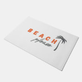 Strand bitte. Palme. Door Mat modern Fußmatte (Schrägansicht)