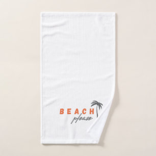 Strand bitte. Palme. Modernes Handtuch