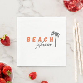 Strand bitte. Palme. Paper Napkins modern Serviette