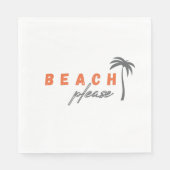 Strand bitte. Palme. Paper Napkins modern Serviette (Vorderseite)