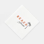 Strand bitte. Palme. Paper Napkins modern Serviette (Ecke)