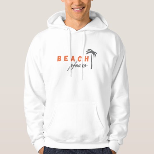 Strand bitte. Palme. Pullover Hoodie (Vorderseite)