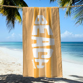 Strand Bitte Peachy Pink gestreiftes Badetuch