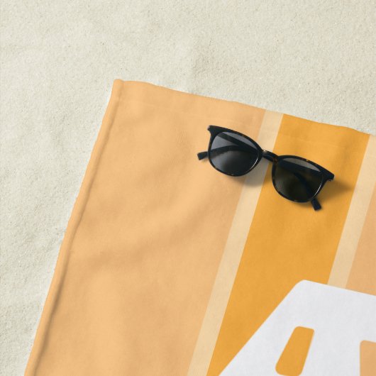 Strand Bitte Peachy Pink gestreiftes Badetuch (Beispiel)