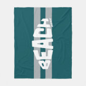 Strand Bitte Philadelphia Fußball Green & Silver Fleecedecke (Vorderseite)
