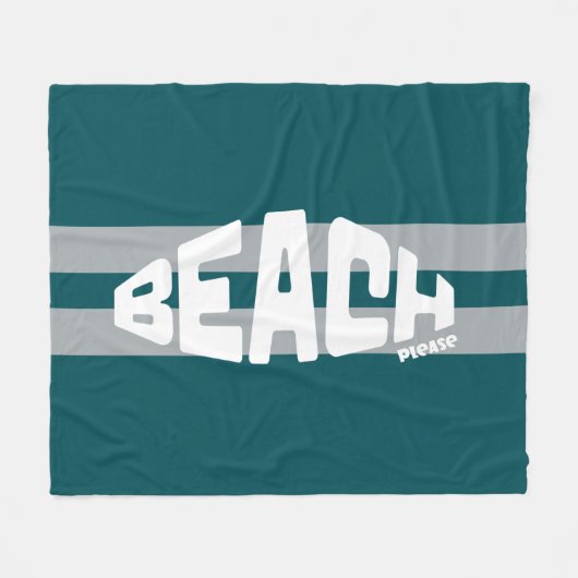 Strand Bitte Philadelphia Fußball Green & Silver Fleecedecke (Vorderseite (Horizontal))