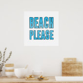 Strand bitte poster (Küche)