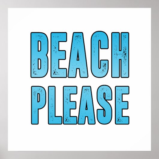 Strand bitte poster (Vorne)