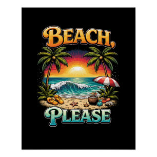 Strand, bitte poster