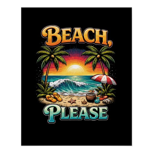 Strand, bitte poster (Vorderseite)