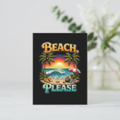 Strand, bitte postkarte (Stehend Vorderseite)