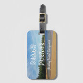 Strand Bitte Reisen Gepäckanhänger (Vorderseite Vertikal)