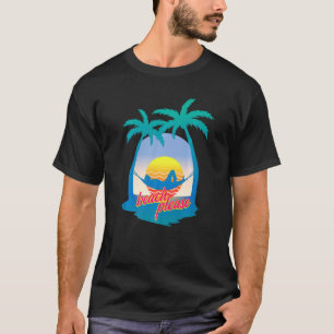 Strand bitte Retro 80er Beach Vacation Palm Trees  T-Shirt