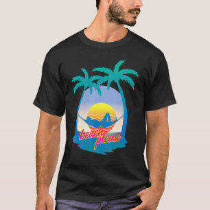 Strand bitte Retro 80er Beach Vacation Palmen T-Shirt