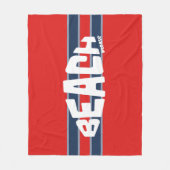 Strand bitte rot und blau Streifen Fleecedecke (Vorderseite)