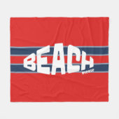 Strand bitte rot und blau Streifen Fleecedecke (Vorderseite (Horizontal))