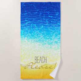 Strand Bitte Sparkling Meer Wasser und Sand Strandtuch