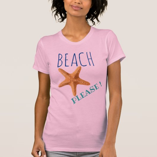 Strand bitte! Starfish T - Shirt (Vorderseite)