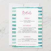 Strand bitte tropisches Kokosnuss Bachelorette Woc Einladung (Rückseite)