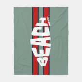 Strand bitte trostlos blau und rot fleecedecke (Vorderseite)