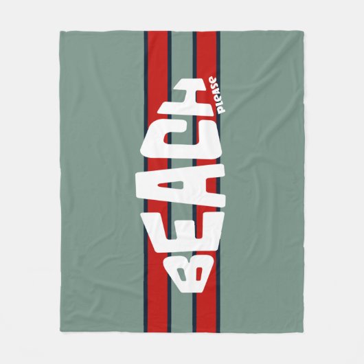 Strand bitte trostlos blau und rot fleecedecke (Vorderseite)