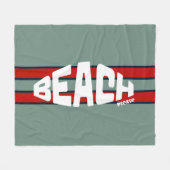 Strand bitte trostlos blau und rot fleecedecke (Vorderseite (Horizontal))