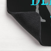 Strand bitte türkisfarbene Typografie mit Monogram Mousepad (Ecke)