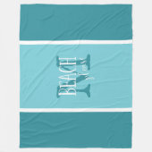 Strand bitte Typografie auf JEDER FARBE mit Monogr Fleecedecke (Vorderseite)