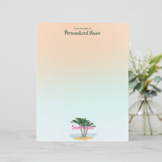 Strand Bitte unausgefeiltes Papier (Stehend Vorderseite)