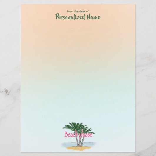 Strand Bitte unausgefeiltes Papier (Vorderseite)