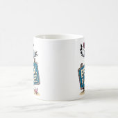 Strand bitte weißer Hintergrund Funny Seagull Somm Kaffeetasse (Mittel)