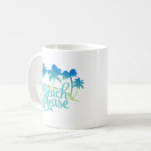 Strand Bitte Zitat Tasse (Vorderseite Links)