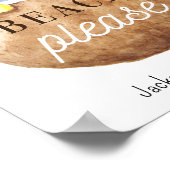 Strand Bitte zitieren Sie Brown White Yellow Poster (Ecke)