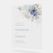 Strand Blau Acryl-Willkommensschild zur Hochzeit Acrylschild (Winkel)