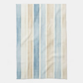 Strand Blau Creme Streifen Geschirrtuch (Vertikal)