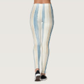 Strand Blau Creme Streifen Leggings (Rückseite)