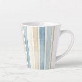 Strand Blau Creme Streifen Milchtasse (Rechts)