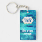 Strand Blau Meer Wellen Wasser Hotel Resort Schlüsselanhänger (Vorderseite)