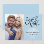 Strand Blau Sommer Save The Date (Vorne/Hinten)