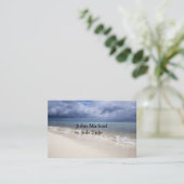 Strand-blauer Himmel Visitenkarte (Stehend Vorderseite)