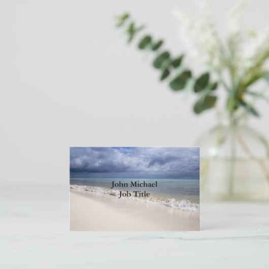 Strand-blauer Himmel Visitenkarte (Stehend Vorderseite)