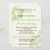 Strand-Blumen - Grün (12x18) Einladung (Vorne/Hinten)